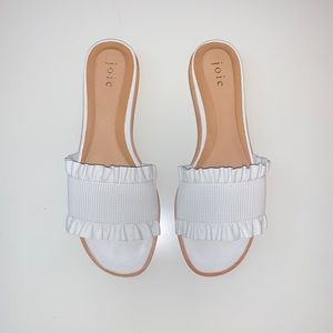 Joie RUCHED RUFFLE SANDALS Sz 7.5
